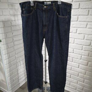 Signature by Levi Strauss Men's Size 40/30 Dark Wash Straight Leg Jeans